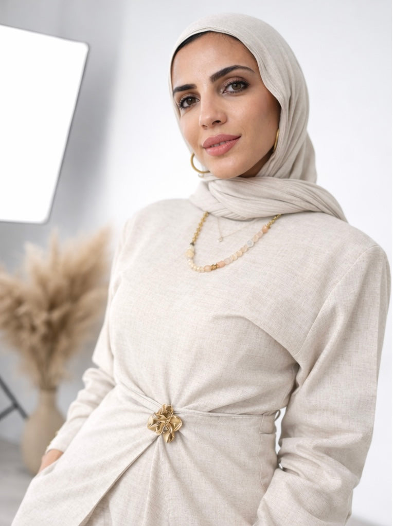 Belle Dress - Beige