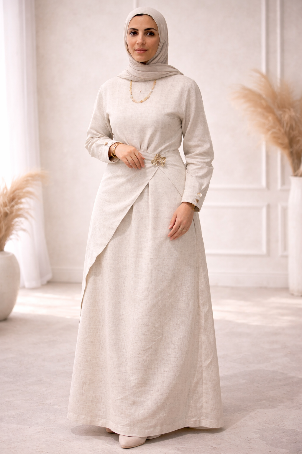 Belle Dress - Beige