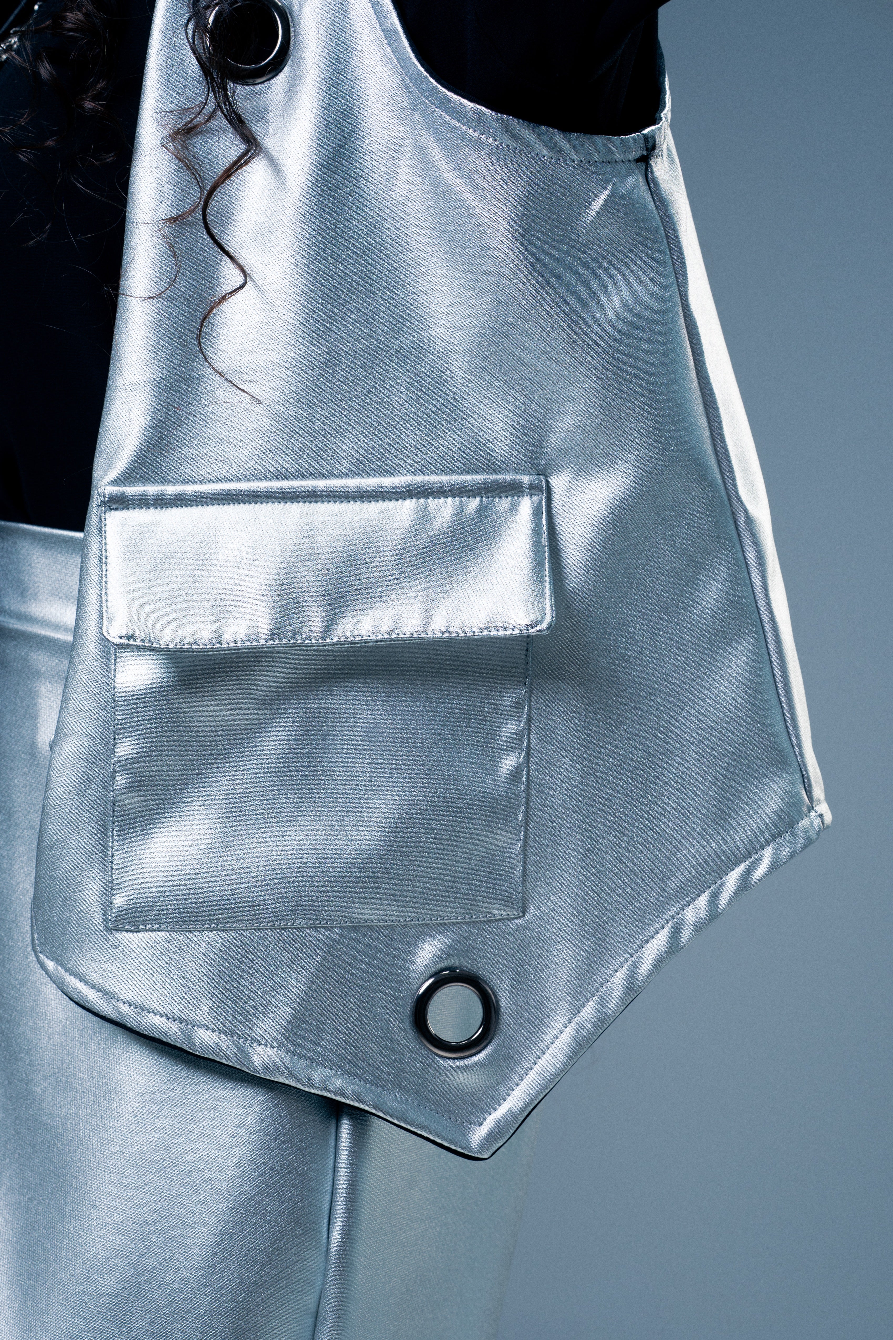 Eyelet Edge vest - Silver