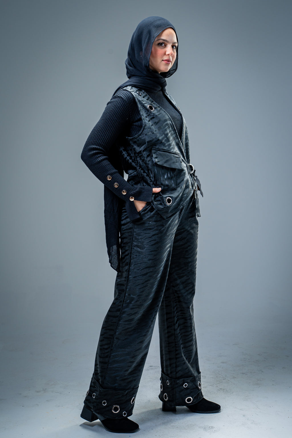 Eyelet Edge wide leg pants