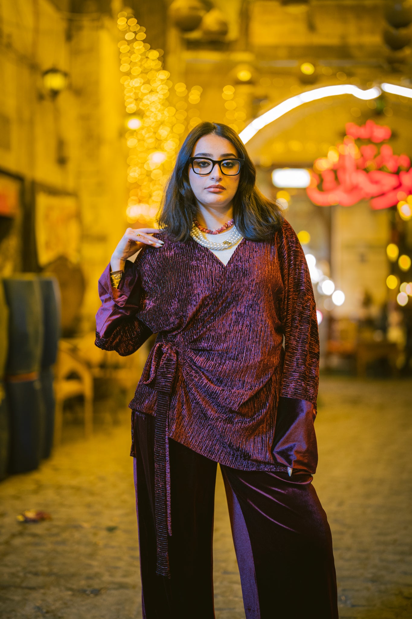 قعدة مزاج - لون برجاندي