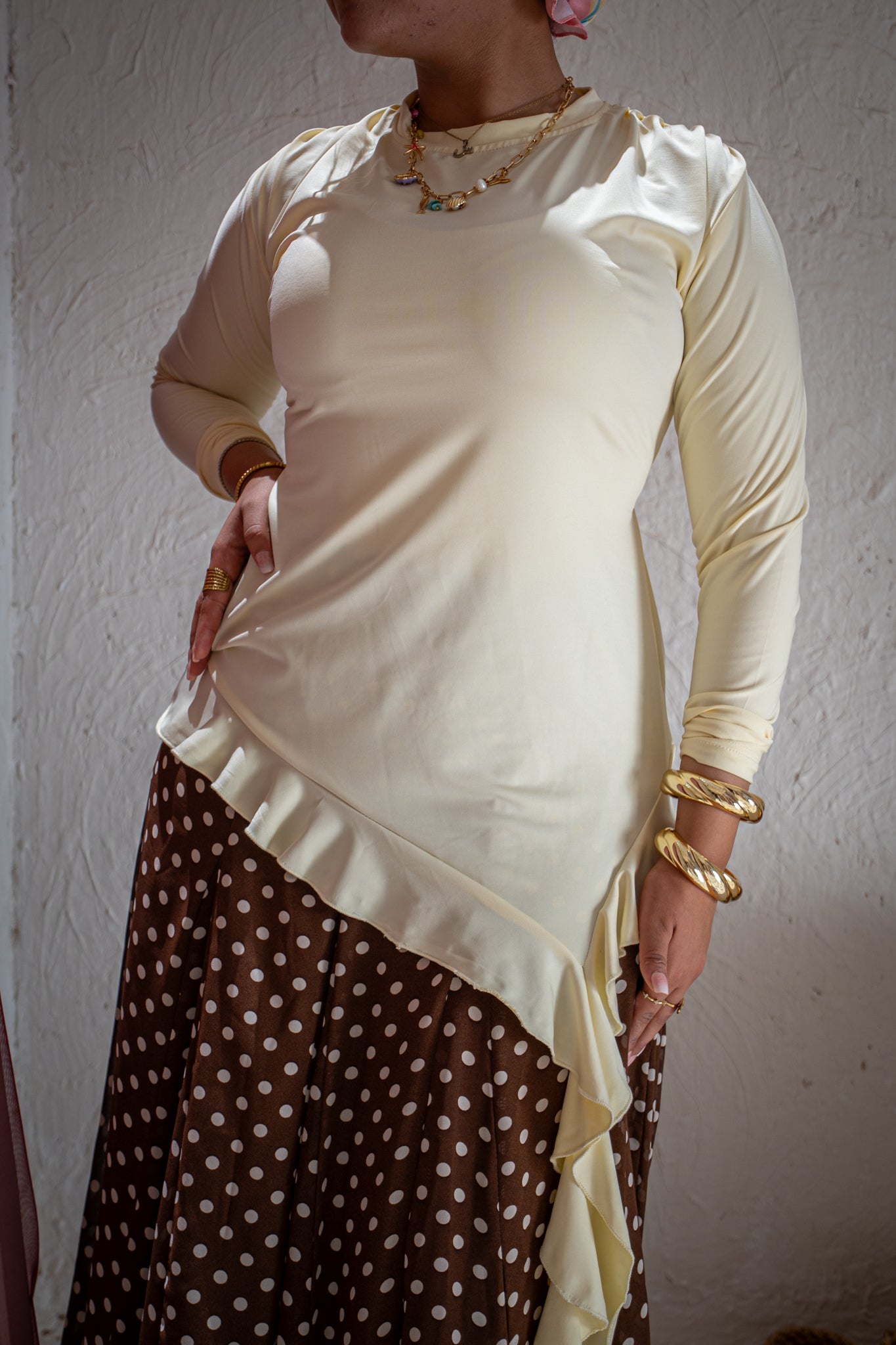 Asymmetrical Ruffle Top