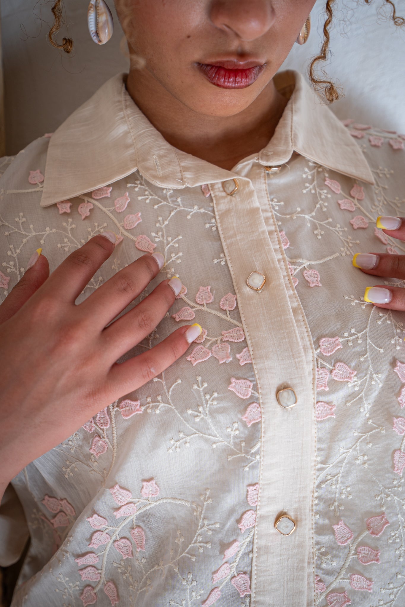 Ivory Blossom Blouse