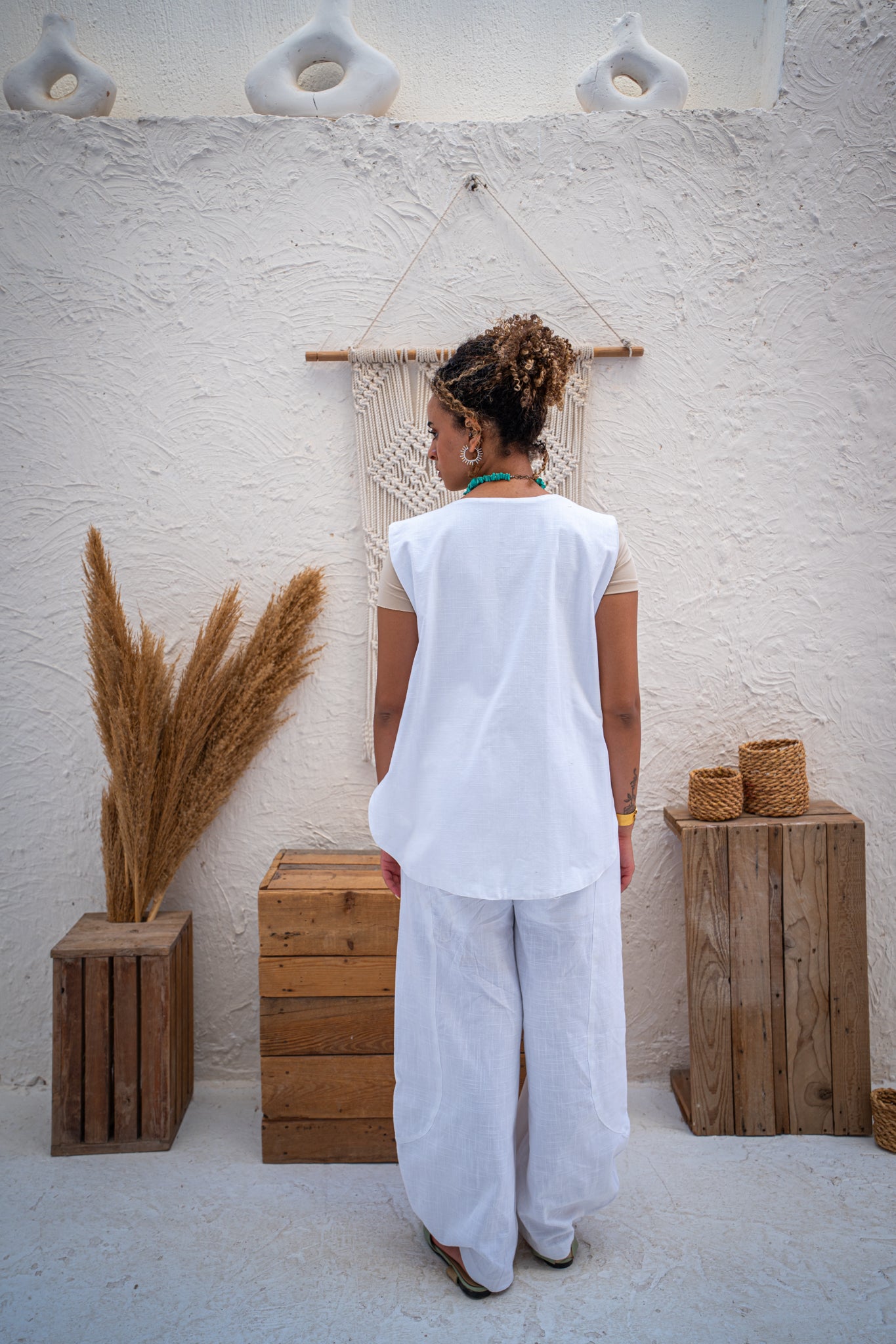 Cocoon Pants - White