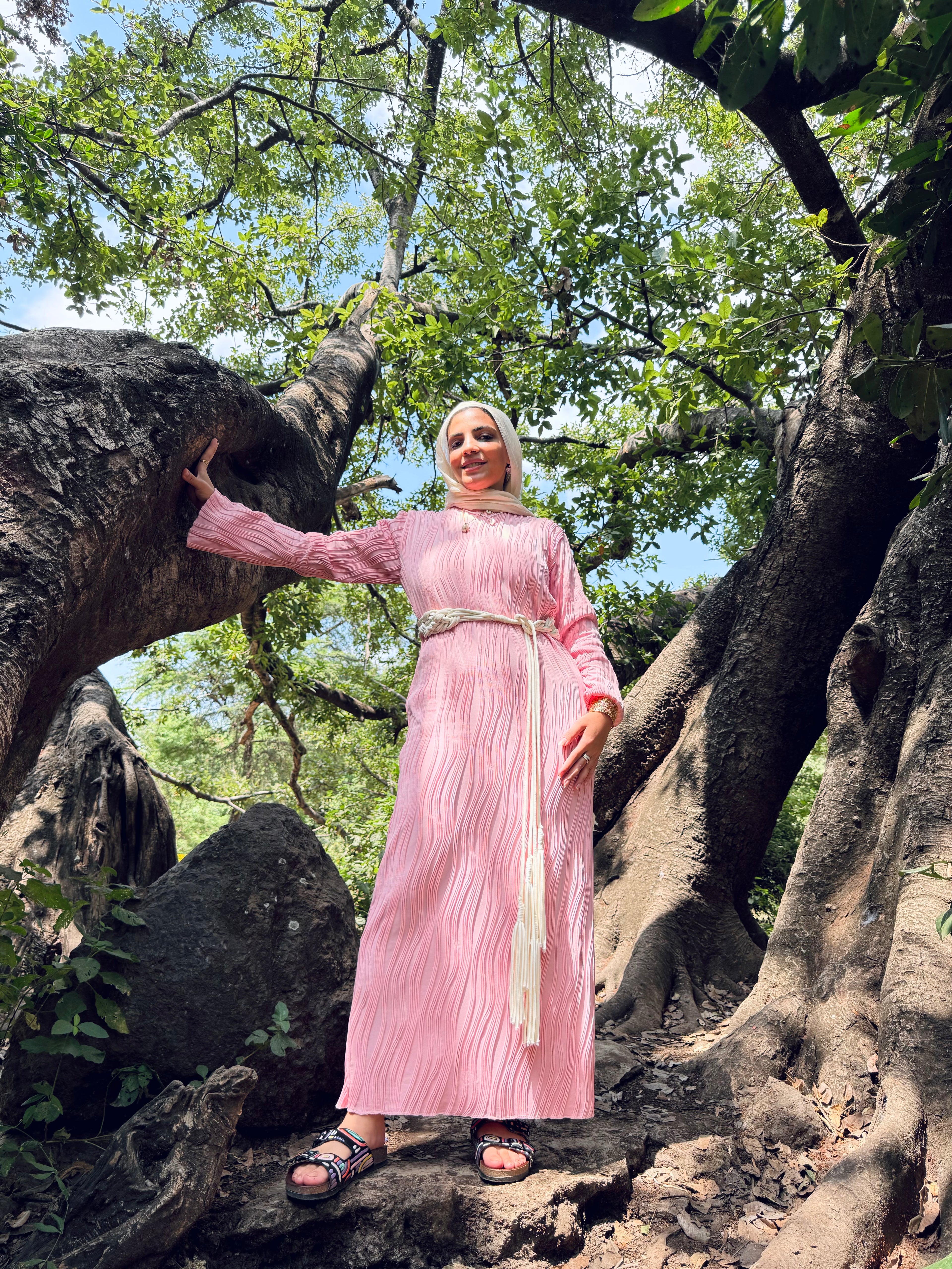 Tropical dress - Pink