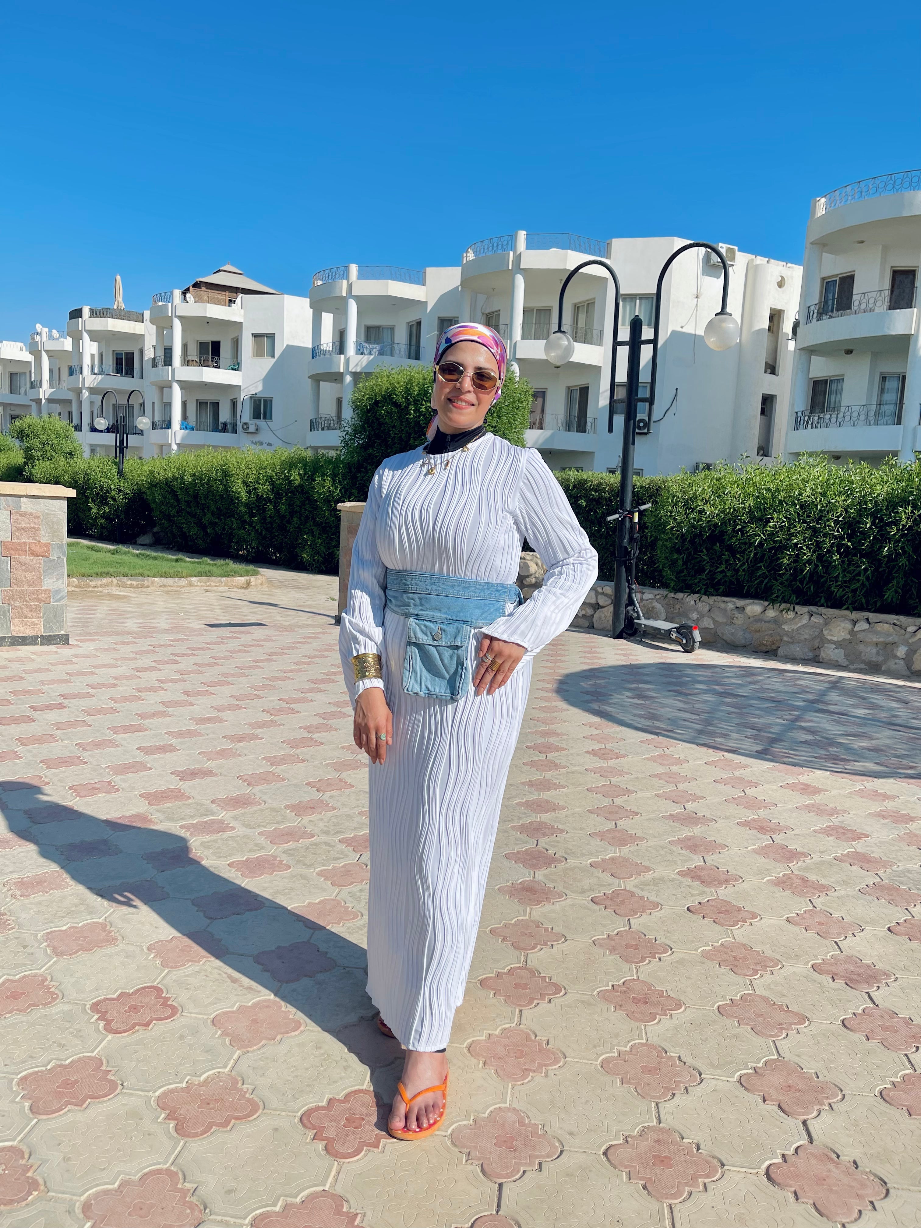 Tropical dress - White