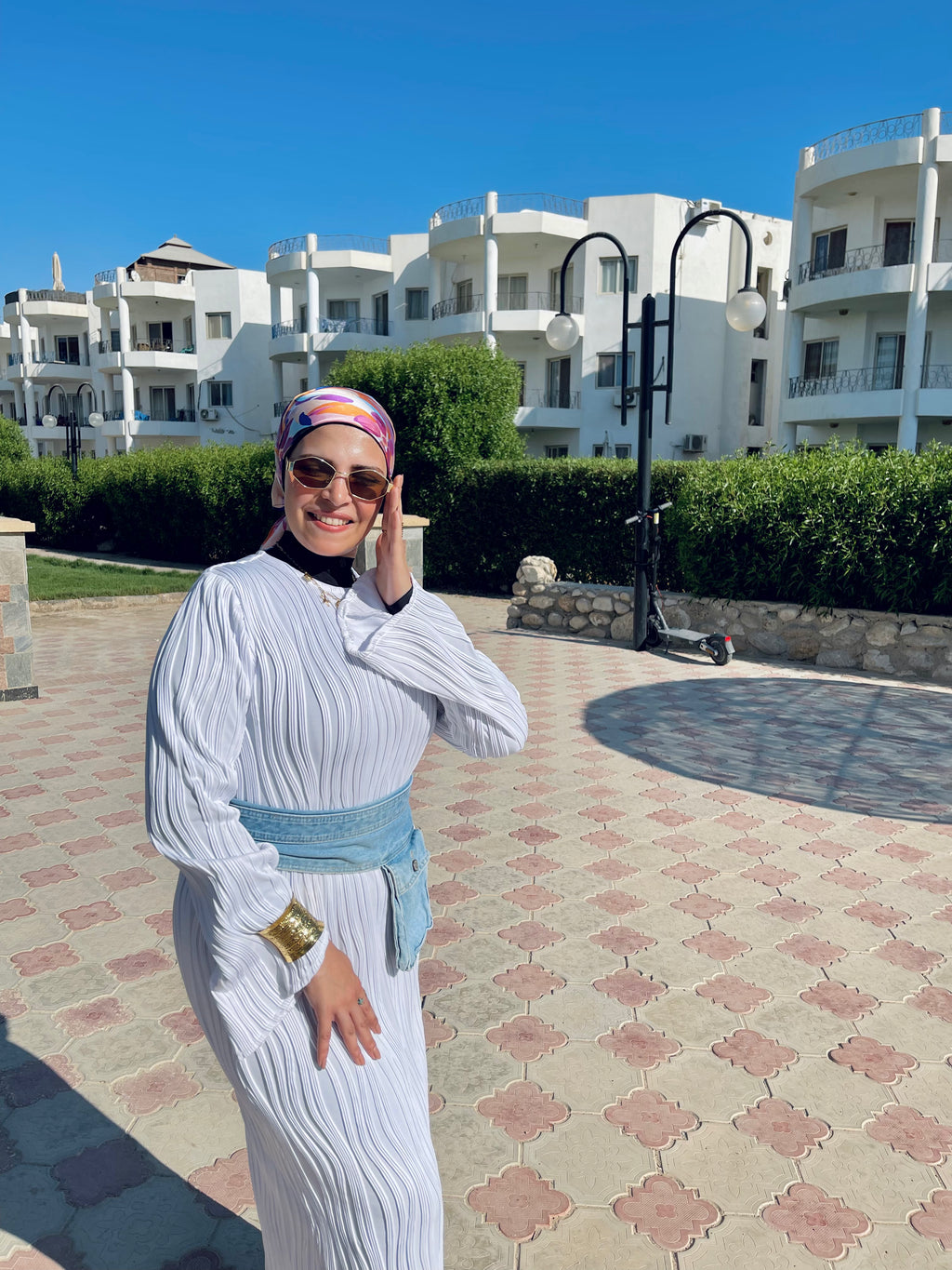 Tropical dress - White